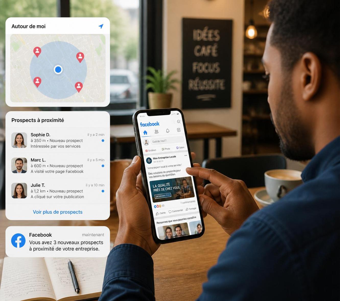 découvrez comment la fonction 'facebook autour de moi' révolutionne la prospection locale en connectant efficacement entreprises et clients à proximité.