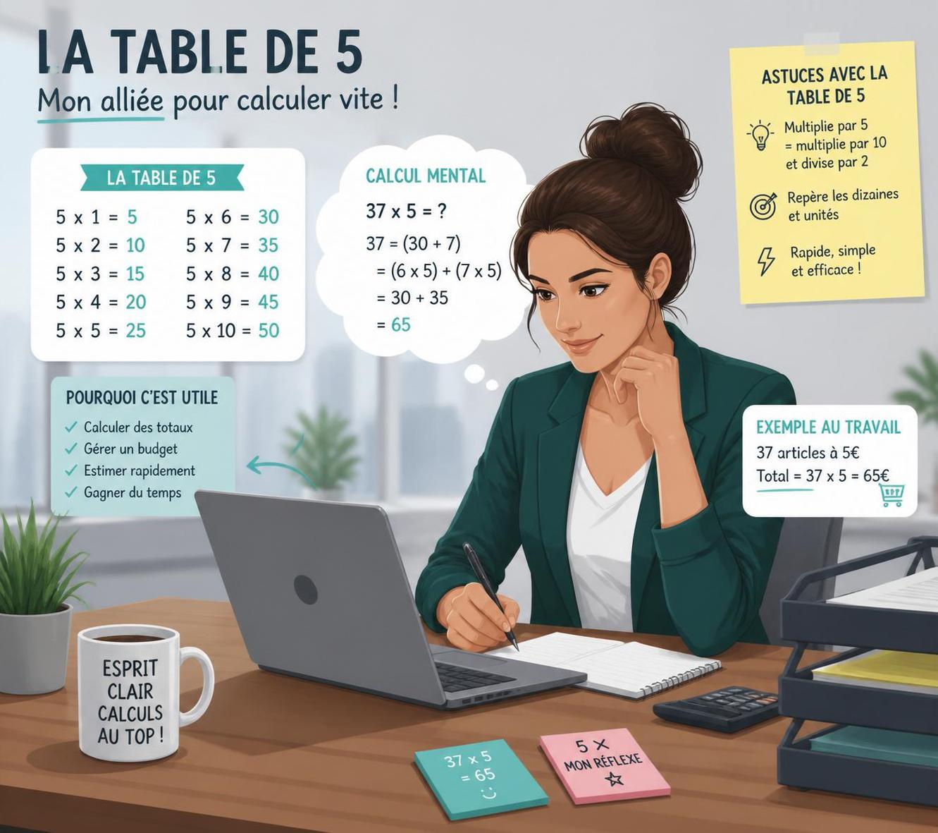 découvrez comment maîtriser la table de 5 peut améliorer votre rapidité en calcul mental et optimiser vos performances professionnelles au quotidien.