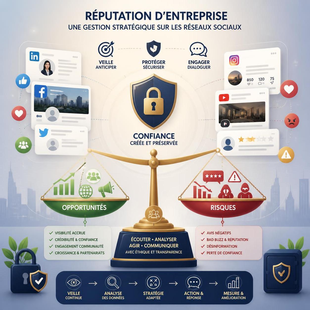 découvrez les principaux pièges à éviter sur les réseaux sociaux pour protéger et renforcer la réputation de votre entreprise.