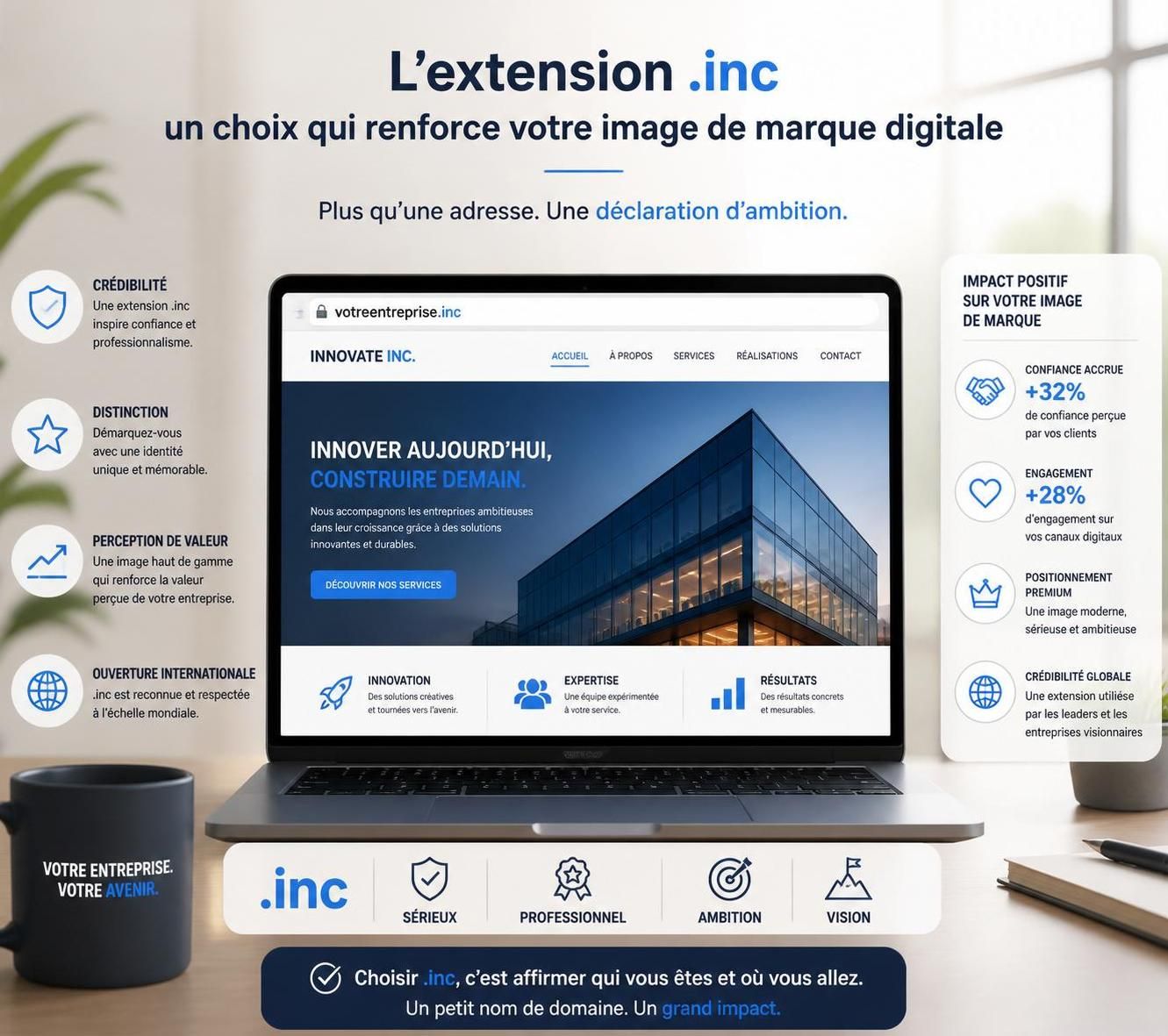 découvrez comment une extension .inc peut renforcer l'image professionnelle de votre entreprise et améliorer sa visibilité en ligne.